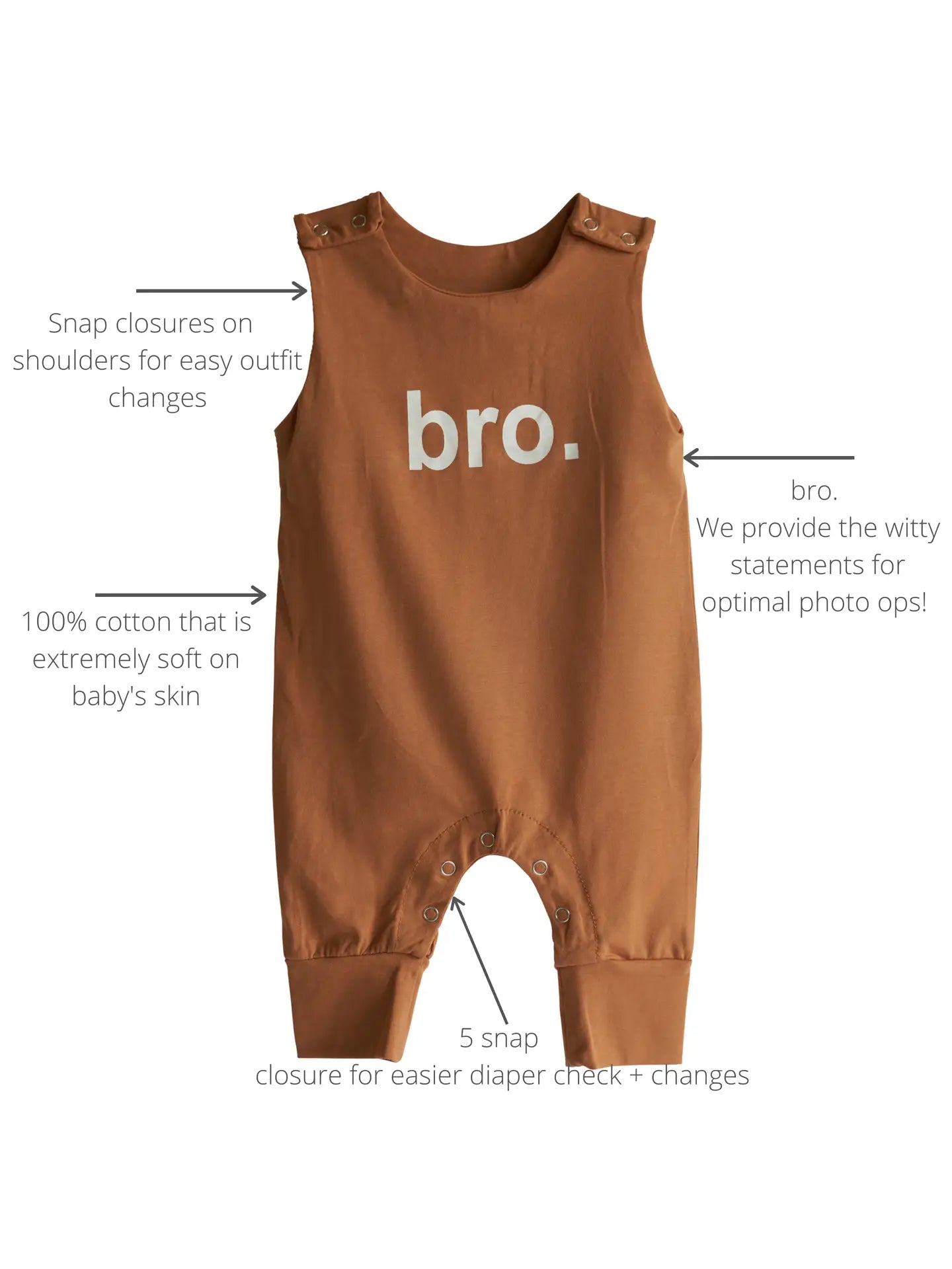 BRO. Romper (Rust) (READY TO SHIP)